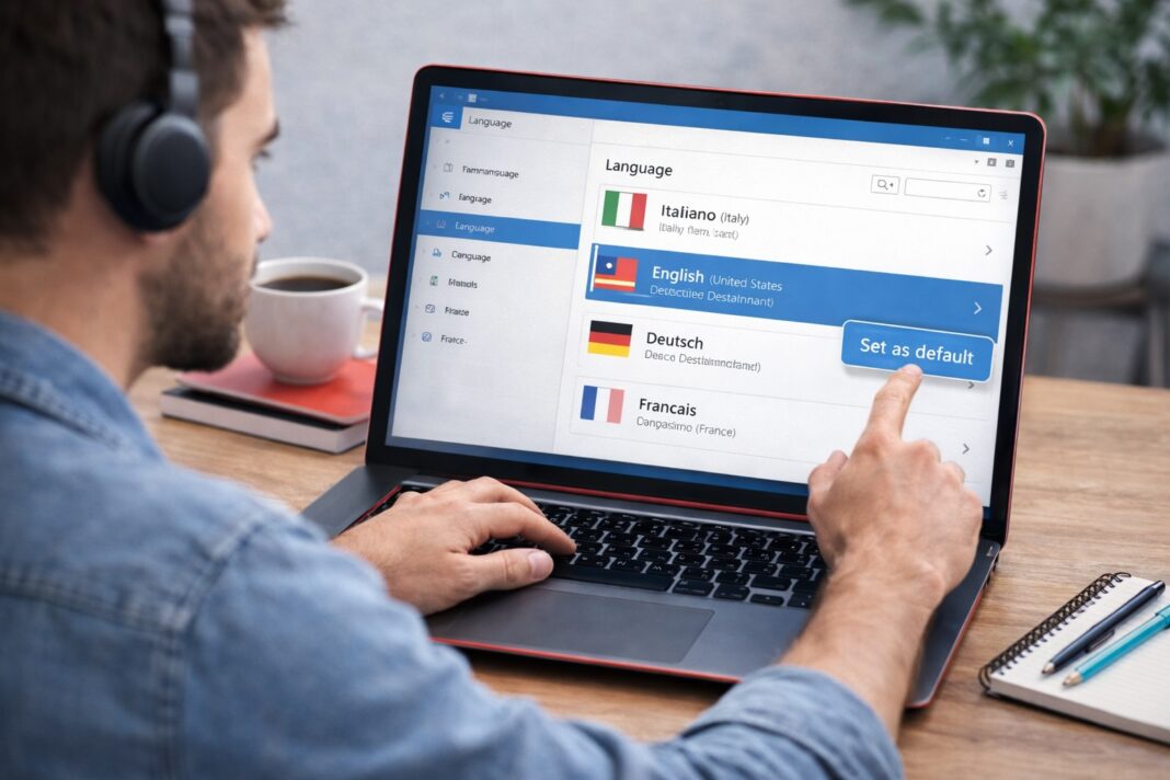 Cambiare lingua al computer