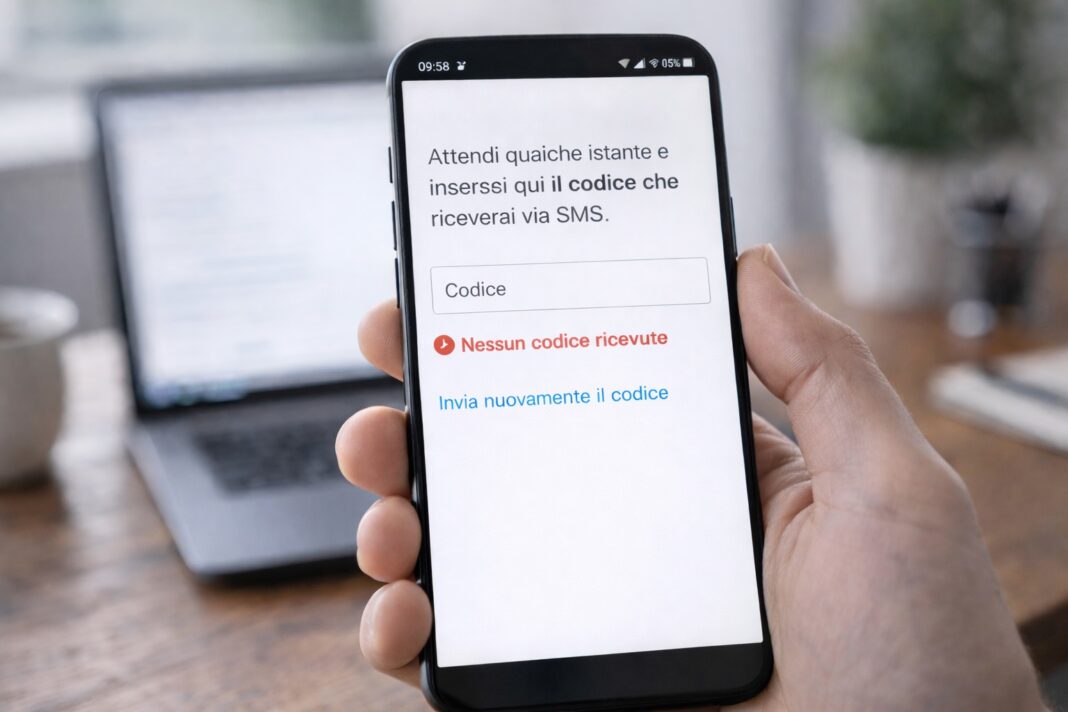 Codice di verifica non arriva