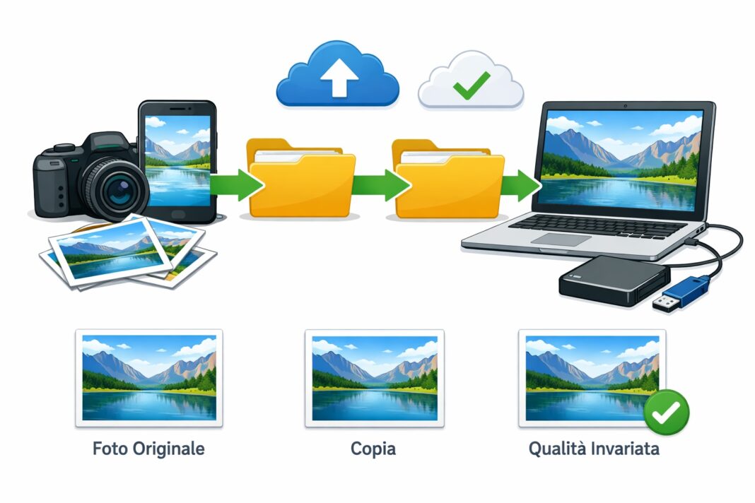 Trasferire foto senza perdere qualità Trasferire foto senza perdere qualità